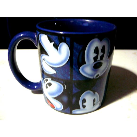 Disney's Mickey Mouse Many Faces Blue Ceramic 16oz Mug - Picture 2 of 8